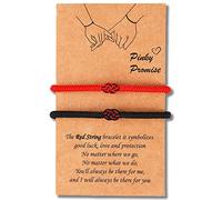 ULYSIA Red String of Fate Couple Bracelet Valentines Day Gifts for Him Her Relationships Matching Bracelets for Boyfriend Girlfriend, Adjustable, Cubic Zirconia