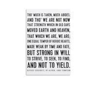 Ulysses Poem Wall Art Print Gift for Him Alfred Lord Tennyson Ulysses Quote To Strive Seek Find And Not to Yield Retirement Gift for Men Art Wall Decoration Poster Family Bar Restaurant Garage Cafe Ar
