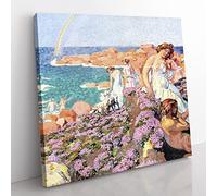 Ulysses With Calypso by Maurice Denis Classic Painting Canvas Wall Art Print Ready to Hang, Framed Picture for Living Room Bedroom Home Office Décor, 35x35 cm (14x14 Inch)