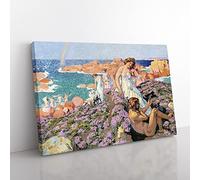 Ulysses With Calypso By Maurice Denis Classic Painting Canvas Wall Art Print Ready to Hang, Framed Picture for Living Room Bedroom Home Office Décor, 76x50 cm (30x20 Inch)