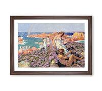 Ulysses with Calypso by Maurice Denis Framed Print | A2 Walnut Framed Wall Art | Ready to Hang | Modern Nature Picture | Living Room Bedroom Lounge Office