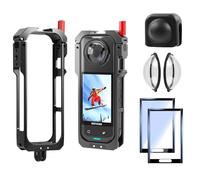 ULYVU 6-in-1 Accessories Kit for Insta360 X5, Included Insta 360 X5 Premium Lens Guard, Metal Protective Case, 2 Pack of Tempered Glass Film Screen Protector, Silicone Protective Cover Bundle Kit
