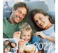 UM UPMALL Custom Diamond Painting, 5D DIY Diamond Art Kits for Adults, Personalised Diamond Art from Photo with Text, Embroidery Picture Gifts for Home Decor, (15.7x15.7inch/40x40cm)