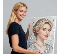 UM UPMALL Full Drill Custom Diamond Painting for Adults | 5D DIY Diamond Art Kit with Your Photo | Personalised Gift Idea for Family & Couples, 30x30 cm