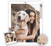 UM UPMALL Personalized Diamond Art -Custom Paint by Numbers Kit for Adults, 5d Diamond Art Painting, Custom Photo Gifts for Friends, Family, Loved Ones with Your Cherished Photo-30x40cm