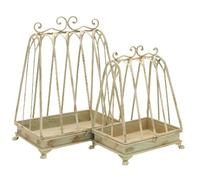 UMA Enterprises 52942 2-Piece Metal Decorative Planter Set