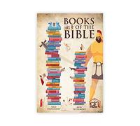 UMA#GIFTS Books of The Bible Poster For Kids 16" x 24" Bible Posters for Classroom, Church, Sunday School, or Homeschool, Christian Learning New Testament Old Testament Decorations