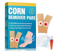Umadit Corn Removers for Toes, Feet, 24 Packs Corn Pads for Toes with 12 Large Size and 12 Small Size, Gentle and Safe Corn Callus Remover Cushions Stick to Keep Your Skin Healthy, Relieve Corn Pain
