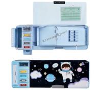 Umadiya® Space Compass Box Multifunctional Pencil Box for Kids Magnetic Compass Box Space Theme Return Gifts for Boys & Girls (Space Compass Box), 2nd Press Button Concept