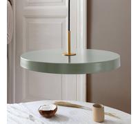UMAGE Asteria Medium LED hanging light, light green/brass, Ø 43 cm