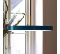 UMAGE Asteria Medium LED hanging light, petrol/brass, Ø 43 cm