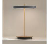 UMAGE Asteria Move LED Rechargeable Table Lamp, Anthracite/Brass, 31cm
