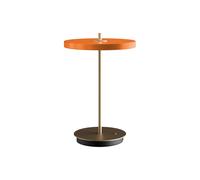 UMAGE Asteria Move LED rechargeable table lamp, orange/brass, 31 cm
