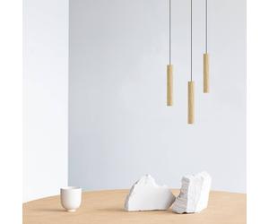 UMAGE Chimes Cluster 3 hanging light, light oak