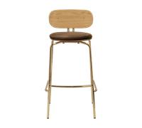 Umage Curious Barstool Teddy Brown/ Brass
