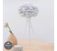 UMAGE Eos micro table lamp grey feathers