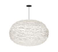 Umage Eos Pendant XXL White with Flat Rosette in Black