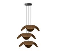 UMAGE Forget Me Not large pendant lamp, 3-bulb, dark oak