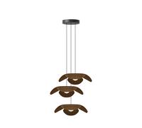 UMAGE Forget Me Not medium pendant lamp, 3-bulb, dark oak
