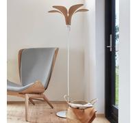 UMAGE Jazz floor lamp oak floor stand white