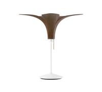 UMAGE Jazz table lamp dark oak, white base