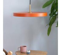 UMAGE LED pendant light Asteria Mini, orange/brass, Ø 31 cm