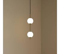 UMAGE LED pendant light Audrey, brass-coloured, 2-bulb Ø 12 cm