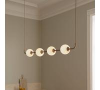 UMAGE LED pendant light Audrey LINEAR, brass, 118 cm, 4-bulb