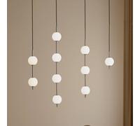 UMAGE LED pendant light Audrey, steel-coloured, 4-bulb, Ø 12 cm