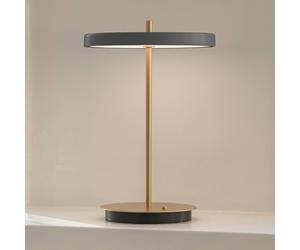 UMAGE LED rechargeable table lamp Asteria Move anthracite/brass 31 cm