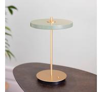 UMAGE LED rechargeable table lamp Asteria Move olive green/brass 31 cm