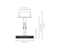 UMAGE LED spotlight Asteria Spot, Ø 12 cm, brass-plated