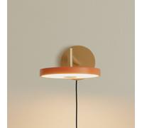 UMAGE LED wall lamp Asteria Short, orange/brass, plug