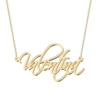 UMAGICBOX Personalized Name Necklace - Choose from 14 Font Styles - Customizable 18K Gold-Plated Pendant - Ideal Gifts for Birthdays, Valentines Mother's Day, Christmas Women, Girls, Teens, Daughters