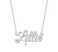 UMAGICBOX Personalized Silver Name Necklace Chloe - Customizable Engraved Stainless Steel Pendant for Women - Unique Gift for Birthdays, Anniversaries, Graduations, and Valentine's Day