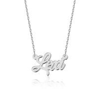 UMAGICBOX Personalized Silver Name Necklace Lexi - Customizable Engraved Stainless Steel Pendant for Women - Unique Gift for Birthdays, Anniversaries, Graduations, and Valentine's Day