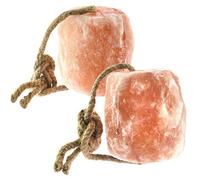 UMAID 6 lbs Himalayan Animal Lick Salt On Rope for Horses, Deer, and Livestock Pink 2 Count (Pack of 1)