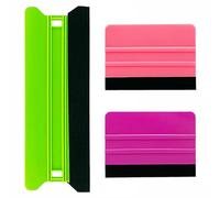 Umaki 21cm Large Plastic Vinyl Wrap Tools Wallpaper Smoother, Felt Edge Squeegee Non Scratch, With 10cm Decal Applicator Window Tint Tool, for Remove Air Bubbles, 3pack