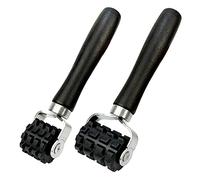 Umaki 2Pcs Car Sound Deadening Roller, 3cm&5cm Non-Slip Gear Press Wheel with Wooden Handle, Durable Seam Roller for Car Audio Insulation/Roof Heat Insulation Mat
