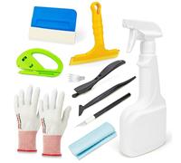 Umaki Car Vinyl Wrap & Window Tint Installation Kit - 10-Piece with Magnetic Squeegee, Safety Trimming Tools, Spray Bottle, Carbon Fiber Gloves for PPF, Automotive Detailing & Glass Film Application