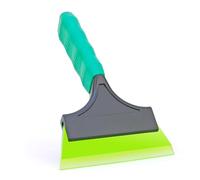 Umaki Green Shower Squeegee with Soft Rubber Blade, 12.5x22cm Streak-Free Glass Wiper, Non-Scratch Car Window Squeegee & Ice Scraper, Ergonomic Grip for Bathroom, Tile, Mirror, Windshield