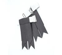 UMAM Mens Kilt Turn Signals with Heavy Loop Adjusters Plain and Tartan for Kilt Socks, Grey, One Size