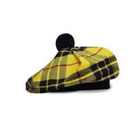 Scottish Traditional Tam o' Shanter Flat Bonnet Kilt Tammy Hat One Size in Many Tartans and Solid Colors Winter Hat - yellow - L