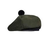 UMAM Scottish Traditional Tam o' Shatner Acrylic Wool Tammy Hat Flat Bonnet Kilt Many Tartans, Hunter Green, One Size
