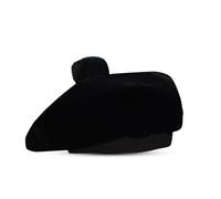 UMAM Scottish Traditional Tam o' Shatner Acrylic Wool Tammy Hat Flat Bonnet Kilt Many Tartans, Majestic Black, One size