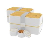 Umami Bento Box Adult Lunch Box with Utensils, 1200 ml Large, All-in-One Meal Prep Compartment Containers for Men/Women, Cute Leak Proof Bento Box