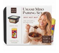 Umami Miso Pairing Set, Gluten-Free & Additive-Free Soybean Miso Paste 300g (10.58oz), Shichimi 7-Spice Chili Powder 14g (0.49oz), Made in Japan