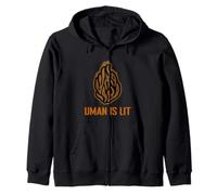 Uman Is Lit Uman Rosh Hashanah Breslov Reb Nachman My Fire Zip Hoodie