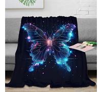 UMASQOPAM Butterfly Bedding Throw 3D Printed Blanket Soft Cozy Lightweight Fluffy Plush Gifts for Bed And Couch for Boys Girls All Season Couch Sofa 70x80inch(180x200cm)