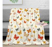 UMASQOPAM Butterfly Throw 3D Printed Bedding Blanket Lightweight Fluffy Plush Gifts Soft Cozy for Holiday Bed Couch for Boys Girls All Season Couch Sofa 80x90inch(200x230cm)